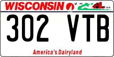 WI license plate 302VTB