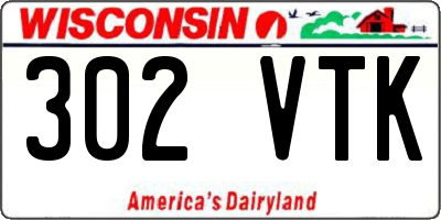 WI license plate 302VTK
