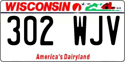 WI license plate 302WJV