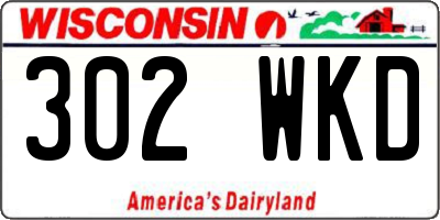 WI license plate 302WKD