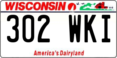 WI license plate 302WKI