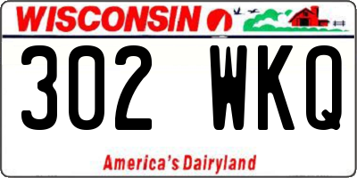 WI license plate 302WKQ