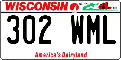 WI license plate 302WML