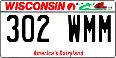 WI license plate 302WMM