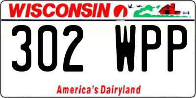 WI license plate 302WPP