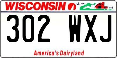 WI license plate 302WXJ