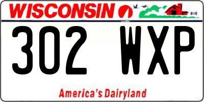 WI license plate 302WXP