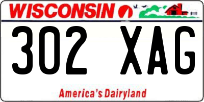 WI license plate 302XAG