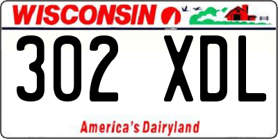 WI license plate 302XDL