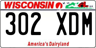WI license plate 302XDM