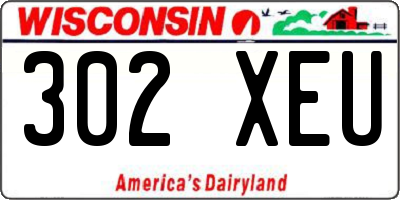 WI license plate 302XEU