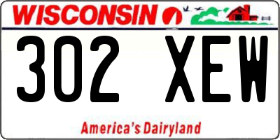WI license plate 302XEW
