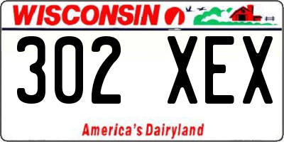 WI license plate 302XEX