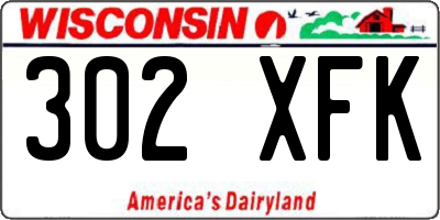 WI license plate 302XFK