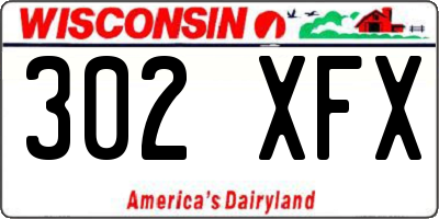 WI license plate 302XFX