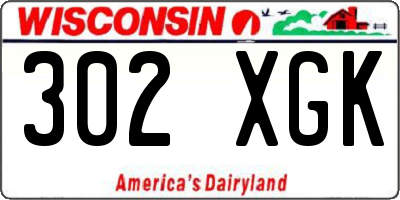 WI license plate 302XGK