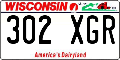 WI license plate 302XGR