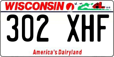 WI license plate 302XHF
