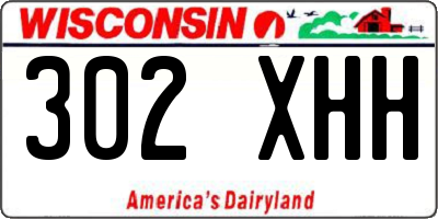 WI license plate 302XHH