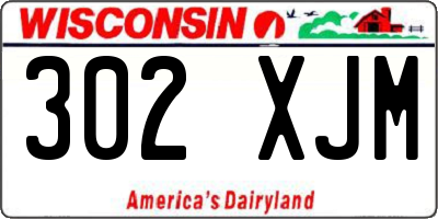WI license plate 302XJM