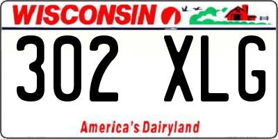 WI license plate 302XLG