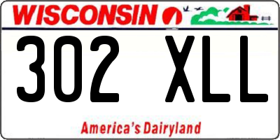 WI license plate 302XLL