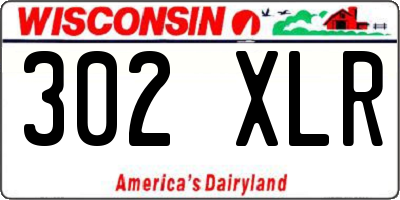 WI license plate 302XLR