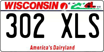 WI license plate 302XLS