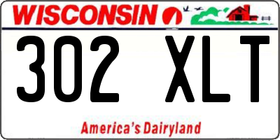 WI license plate 302XLT