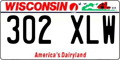 WI license plate 302XLW