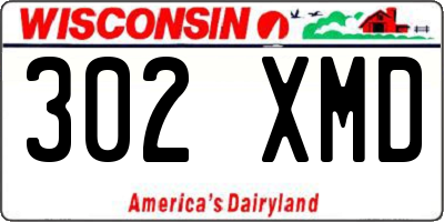 WI license plate 302XMD