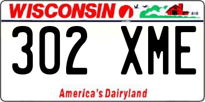 WI license plate 302XME