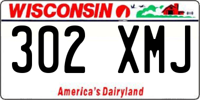 WI license plate 302XMJ