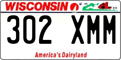 WI license plate 302XMM