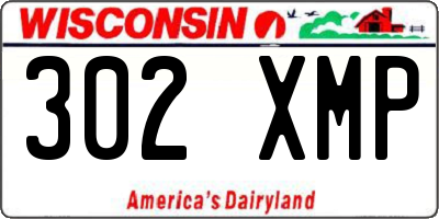 WI license plate 302XMP