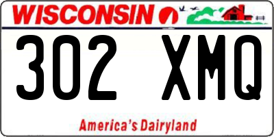WI license plate 302XMQ