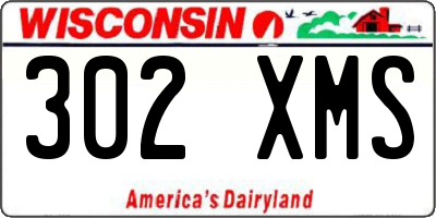 WI license plate 302XMS
