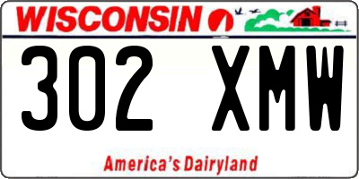 WI license plate 302XMW