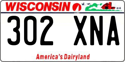 WI license plate 302XNA