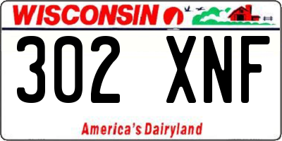 WI license plate 302XNF