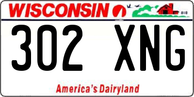 WI license plate 302XNG