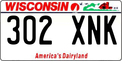 WI license plate 302XNK