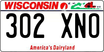 WI license plate 302XNO