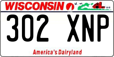 WI license plate 302XNP