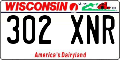 WI license plate 302XNR