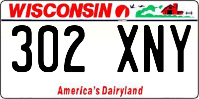 WI license plate 302XNY