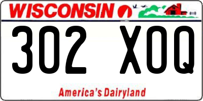 WI license plate 302XOQ