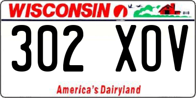 WI license plate 302XOV