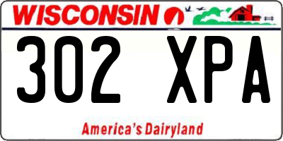 WI license plate 302XPA