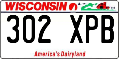 WI license plate 302XPB